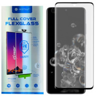 Скрийн протектор удароустойчив BESTSUIT FULL COVER FLEXGLASS 5D за Samsung Galaxy S21 5G G991 с черен кант